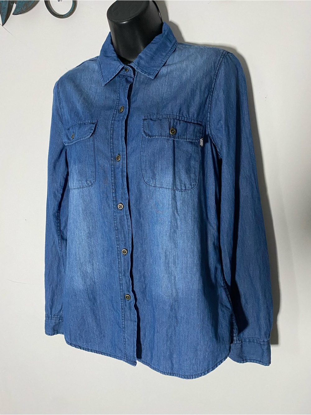 Vans Blue Denim Button-Up Shirt